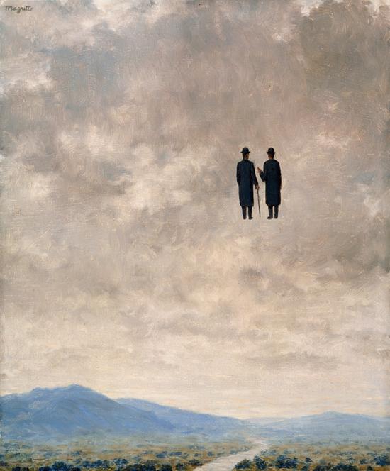 René Magritte, El arte de la conversación, 1963. Óleo sobre lienzo. Diego Duque. Colección Particular.©VEGAP, Madrid, 2013.